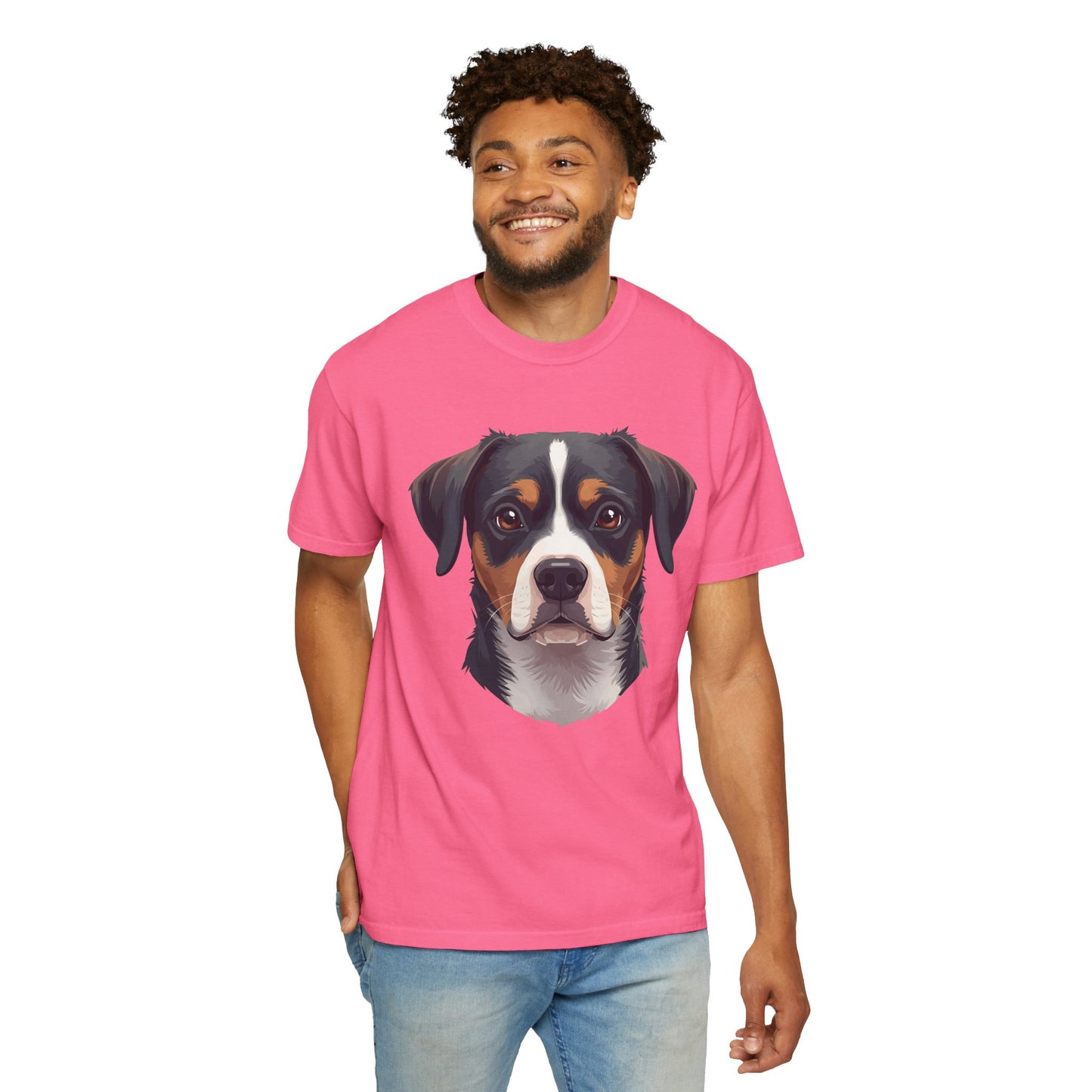 Unisex Tricolor Dog's 3D Design T-Shirt, Gift for Dog Owners, Animal Lover Apparel