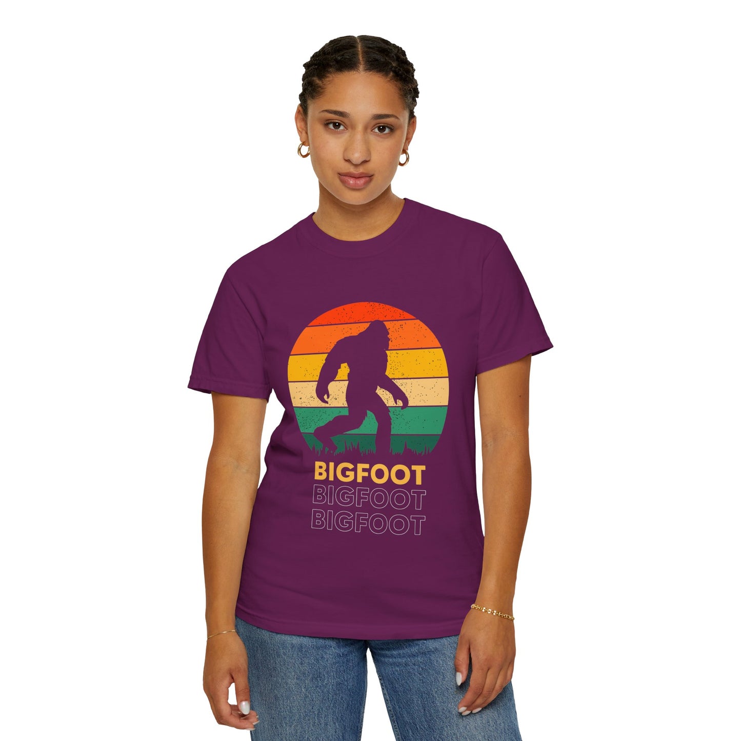Retro Bigfoot Unisex T-Shirt, Vintage Sasquatch Tee, Nature Lover Gift, Outdoor Adventure Apparel, Cool Summer Shirt