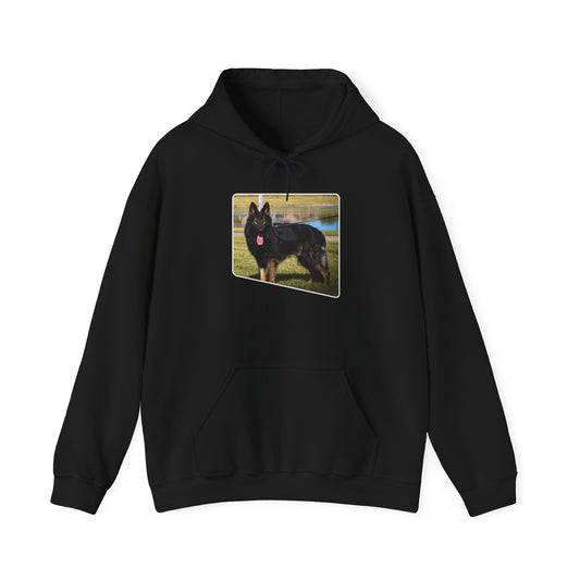 Unisex Dog Lover Hoodie With an Old Fashioned Working Line German Shepherd