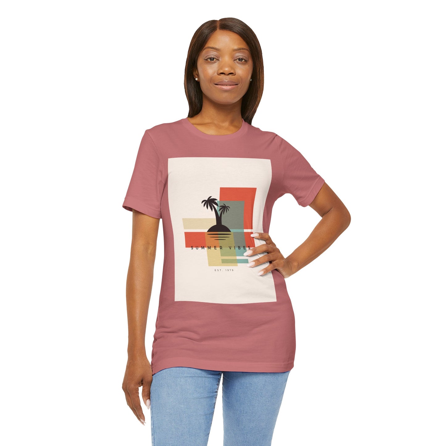 Tropical Sunset Tee, Summer Vibes Shirt, Vacation Outfit, Unisex Graphic Tee, Gift for Beach Lovers, Casual Wear