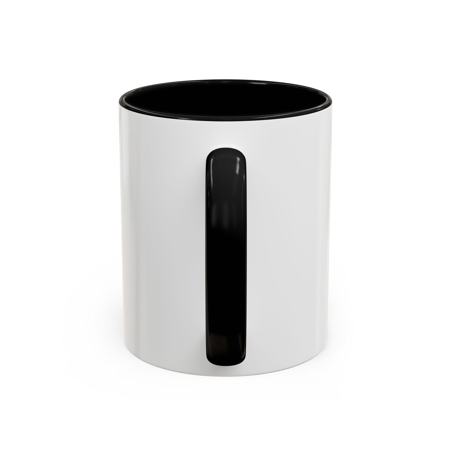 Accent Ceramic Dog Lover Coffee Mug With a Graphic of Black and Transparent German Shepherd Sloppily Sitting