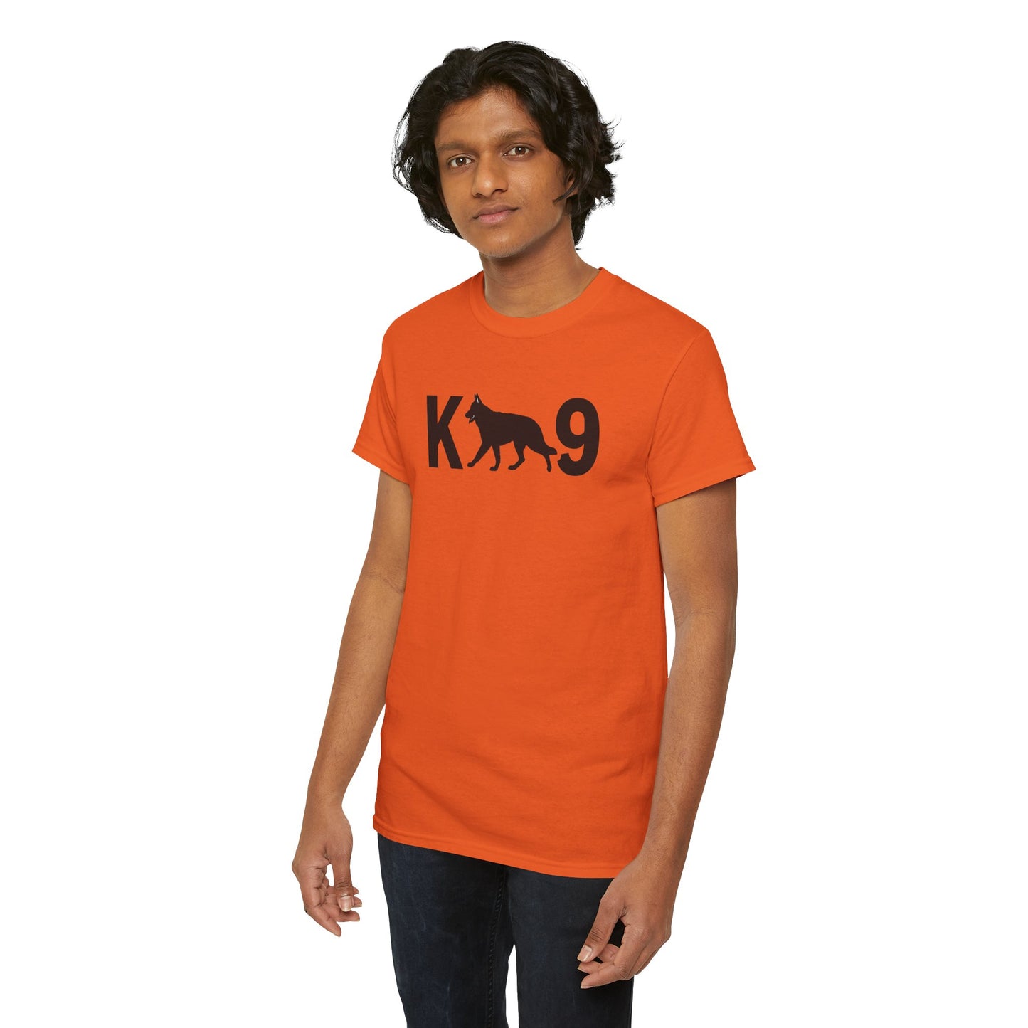 Black German Shepherd K9 Unisex Heavy Cotton Tee - Perfect for Dog Lovers, Pet Owners