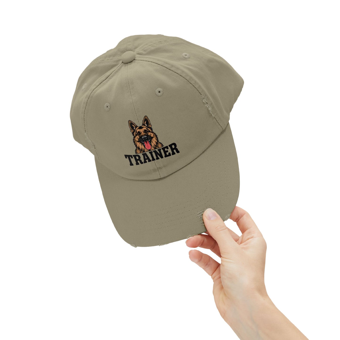 Unisex German Shepherd Trainer Cap, Distressed Hat for Dog Lovers, Perfect Gift for Trainers