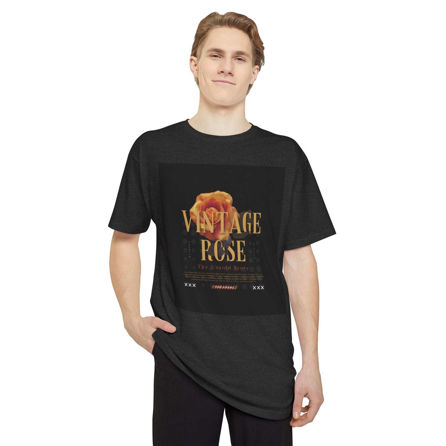 Vintage Rose Urban Tee, Trendy Graphic Tee, Casual Streetwear Shirt, Unisex Fashion Top, Perfect Gift for Art Lovers