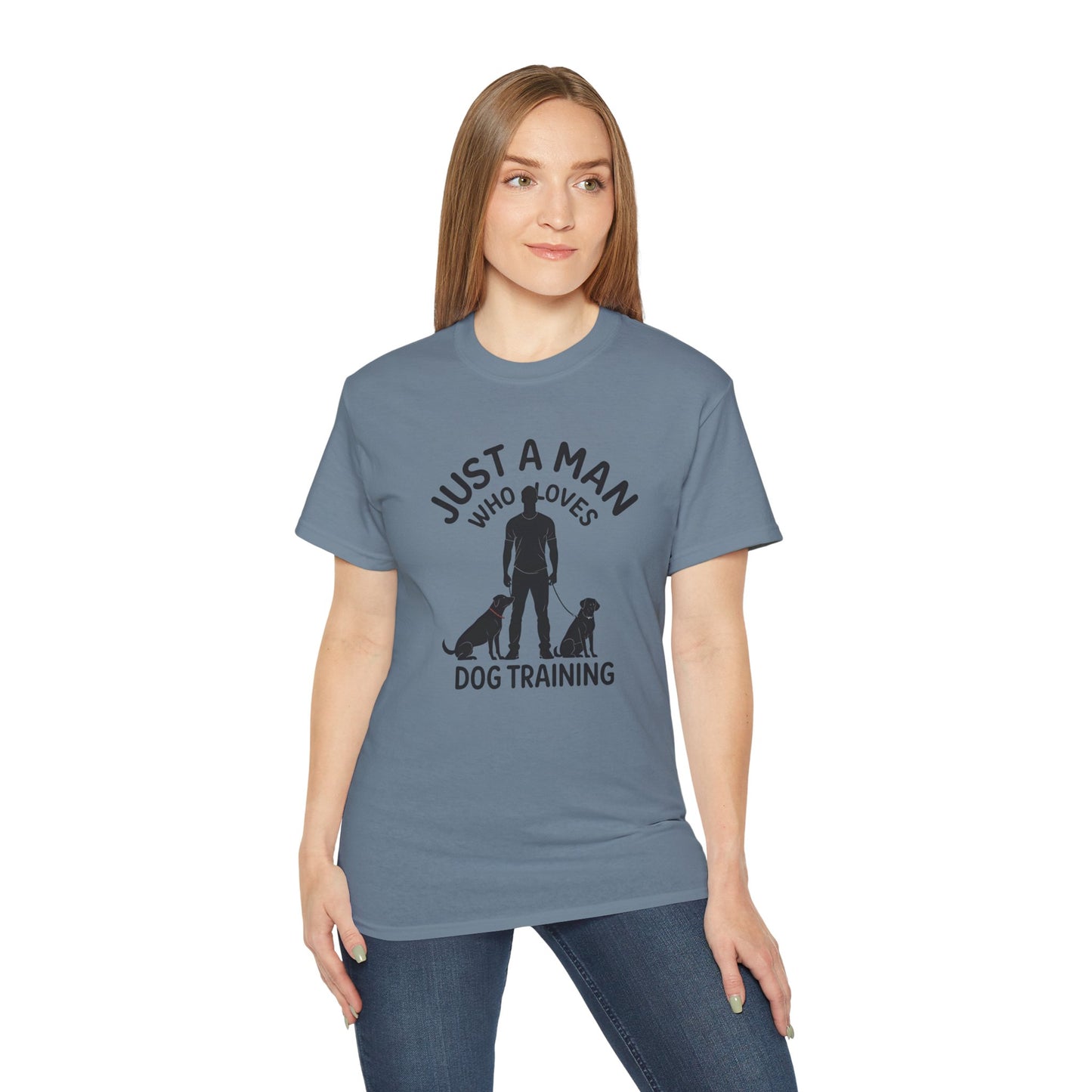 Unisex Dog Training Tee - Just A Man Who Loves Dog Training, Dog Lover Gift, Dog Owner Shirt, Casual Wear