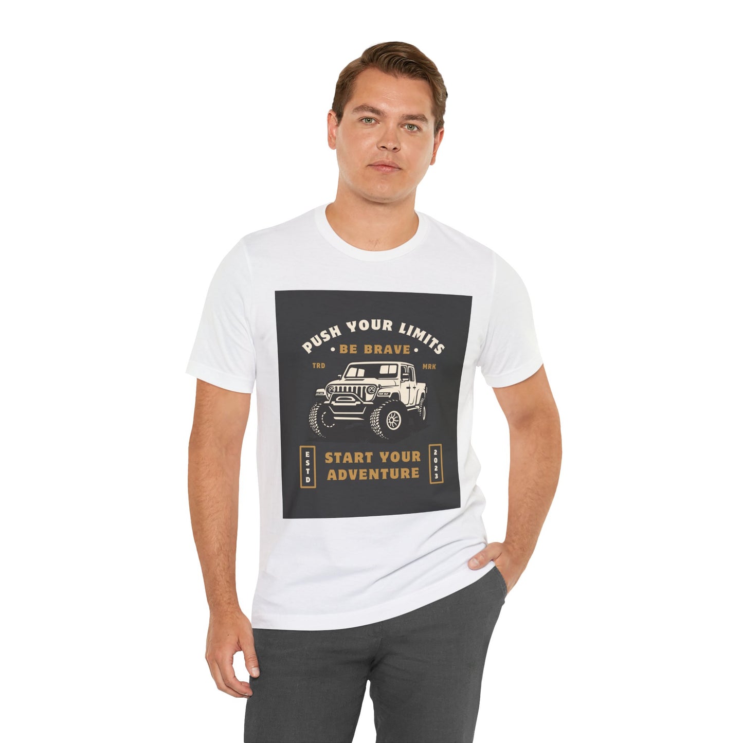 Push Your Limits Adventure-Inspiring Unisex Jersey Tee, Outdoor Shirt, Motivational T-Shirt, Gift for Adventurers, Hiking Apparel, Travel Tee