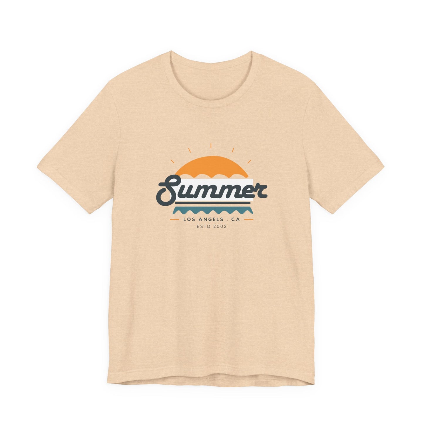 Summer Vibes Unisex Jersey Short Sleeve Tee, Beach Shirt, Casual Summer Wear, Gift for Friends, Coastal Adventure Top, LA Style Tee