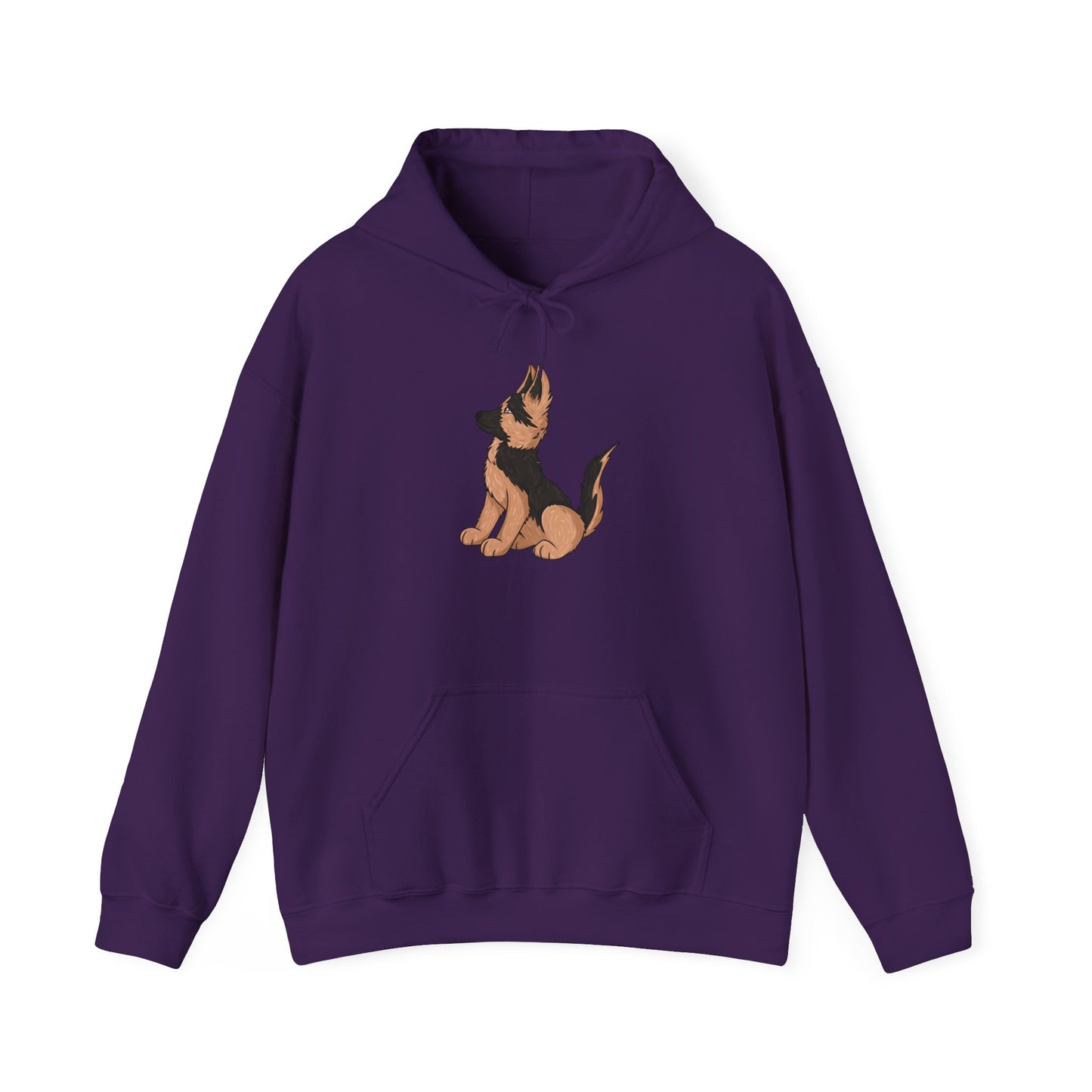 Unisex Dog Lover Hoodie With a Graphic of Cute German Shepherd Puppy Looking Upward