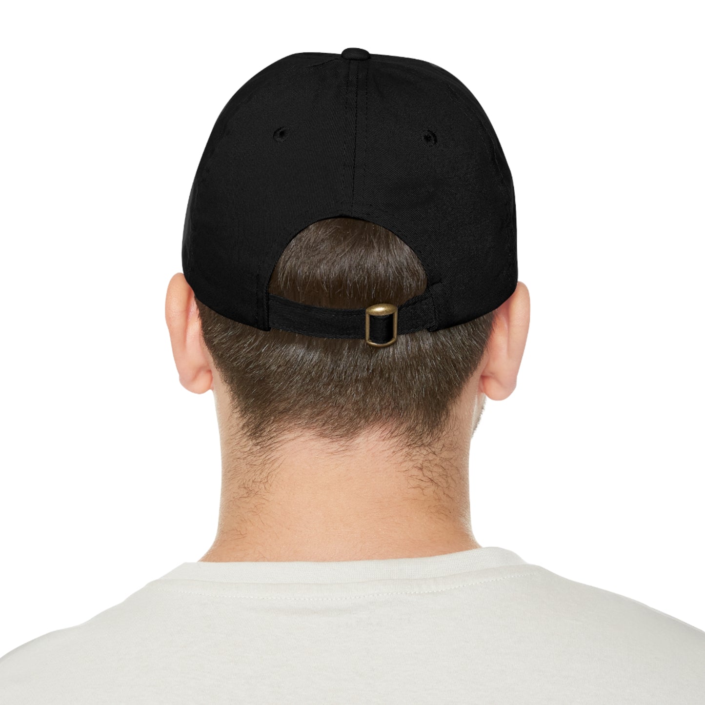 Customized Dad Hat with Leather Patch - German Shepherd Design