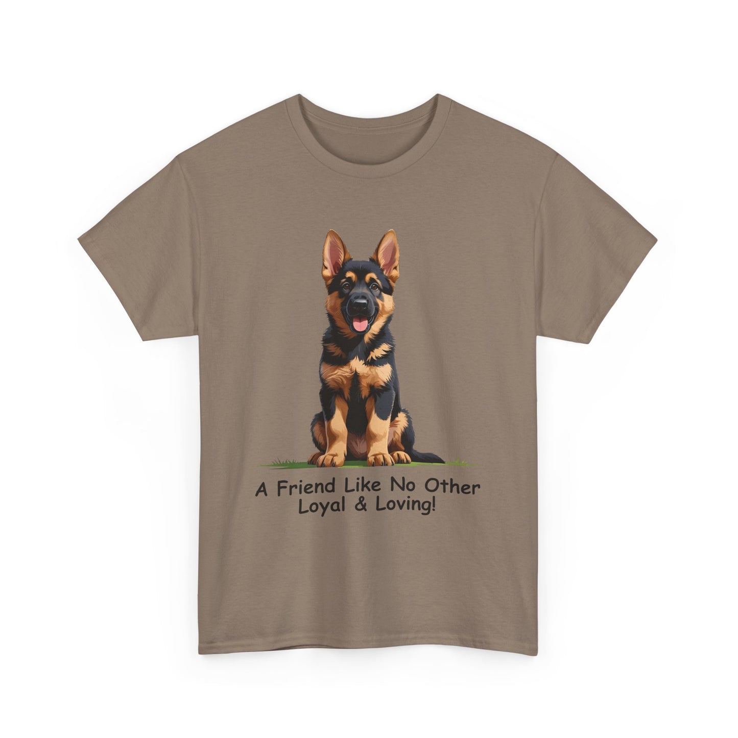 Adorable German Shepherd Puppy Lover Tee: A Friend Like No Other, Dog Owner Gift, Dog Mom Shirt, Gifts for Animal Lovers, Unisex Cotton T-shirt