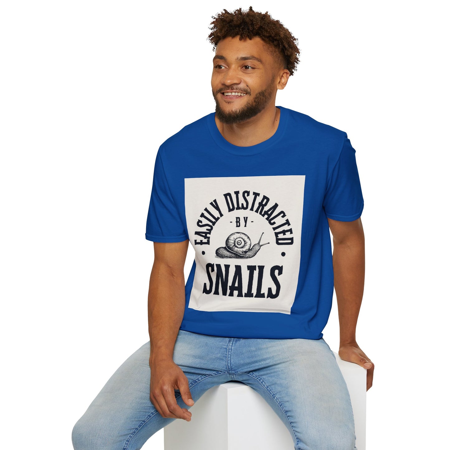 Easily Distracted by Snails Vintage T-Shirt, Funny Snail Tee, Gift for Nature Lovers, Humorous Graphic Shirt, Cute Casual Wear