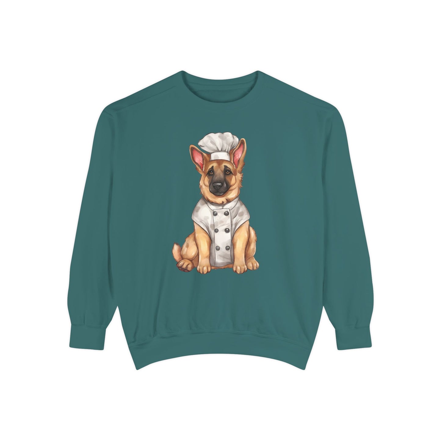 Chef German Shepherd Unisex Garment-Dyed Sweatshirt - Cute Dog Lover Gift