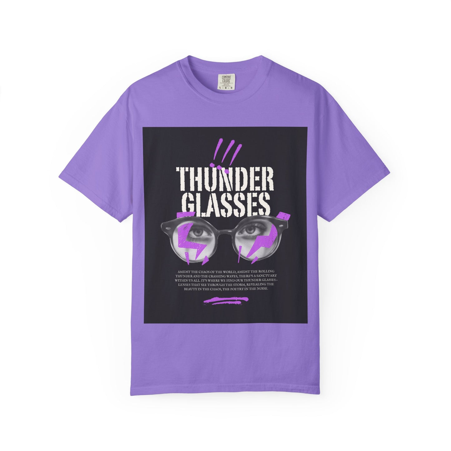Thunder Glasses Unisex T-Shirt | Retro Graphic Tee for Music Lovers, Gift for Birthdays, Festivals, Unisex Style, Casual Wear