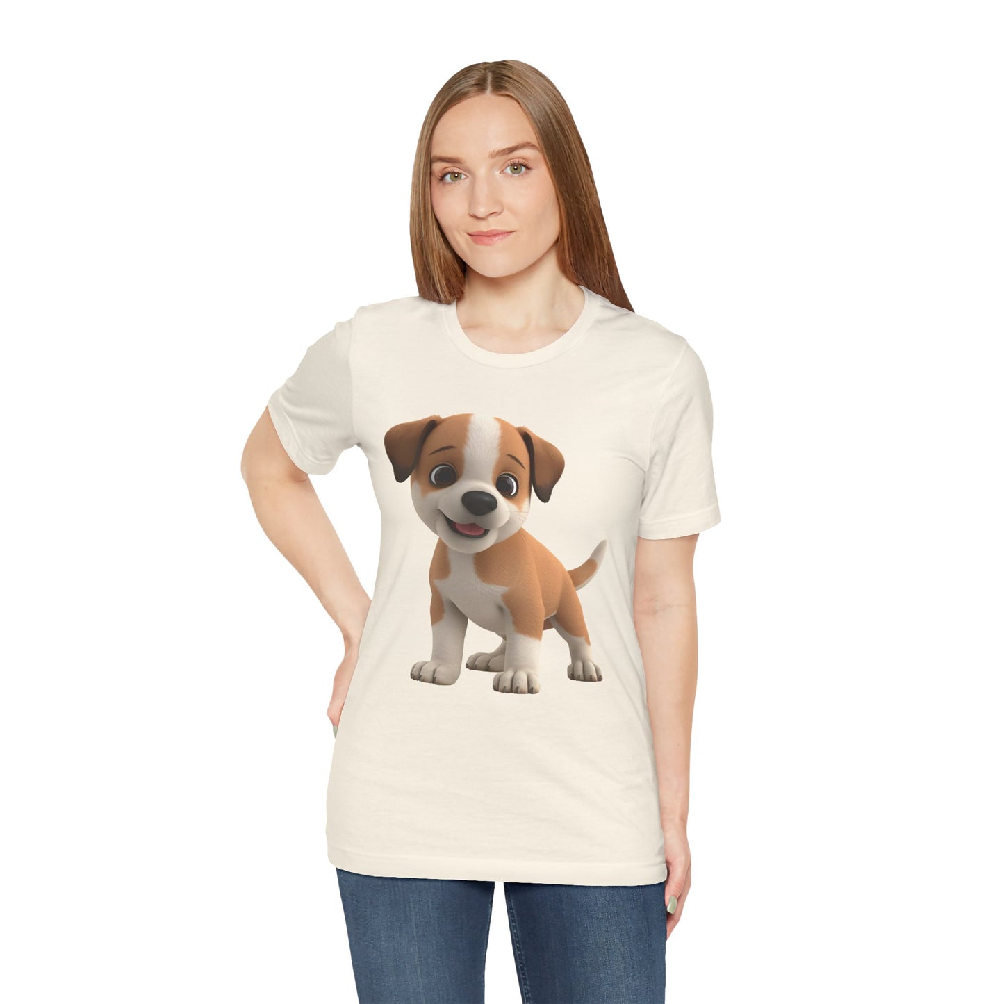 Cute Dog 3D Graphic Tee, Fun Animal Shirt, Dog Lover Gift, Playful Fashion Statement