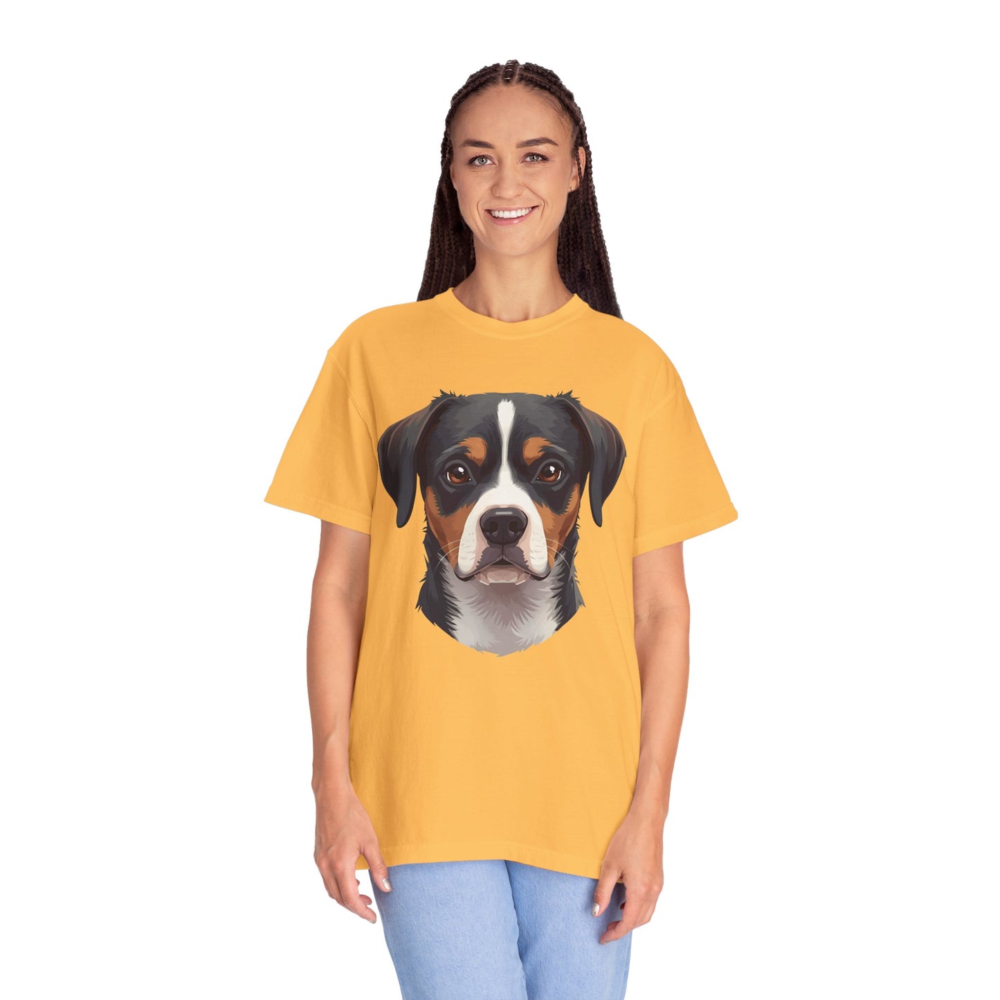 Unisex Tricolor Dog's 3D Design T-Shirt, Gift for Dog Owners, Animal Lover Apparel