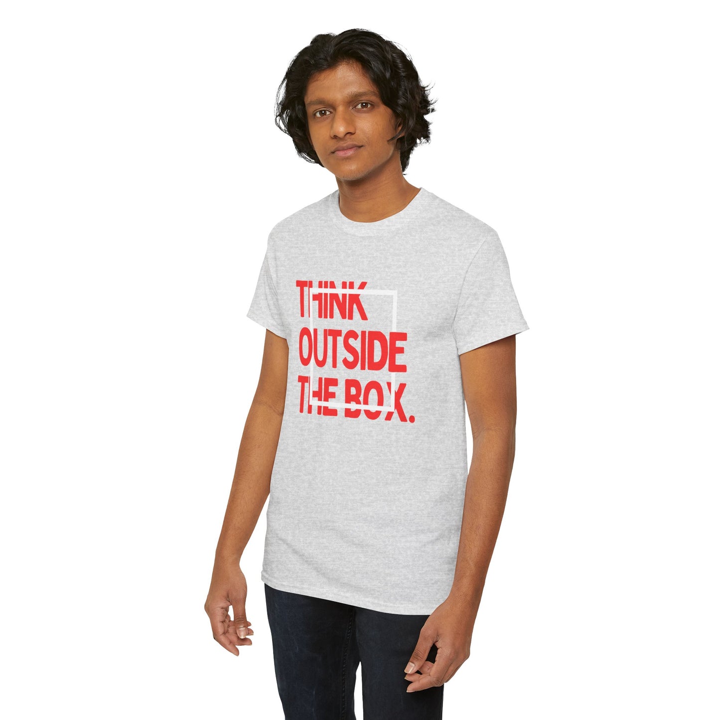 Creative Thinking Unisex Cotton Tee - Thin Out of Box, Inspirational Shirt, Motivational Gifts, Trendy Top for All Occasions, Perfect for Dreamers