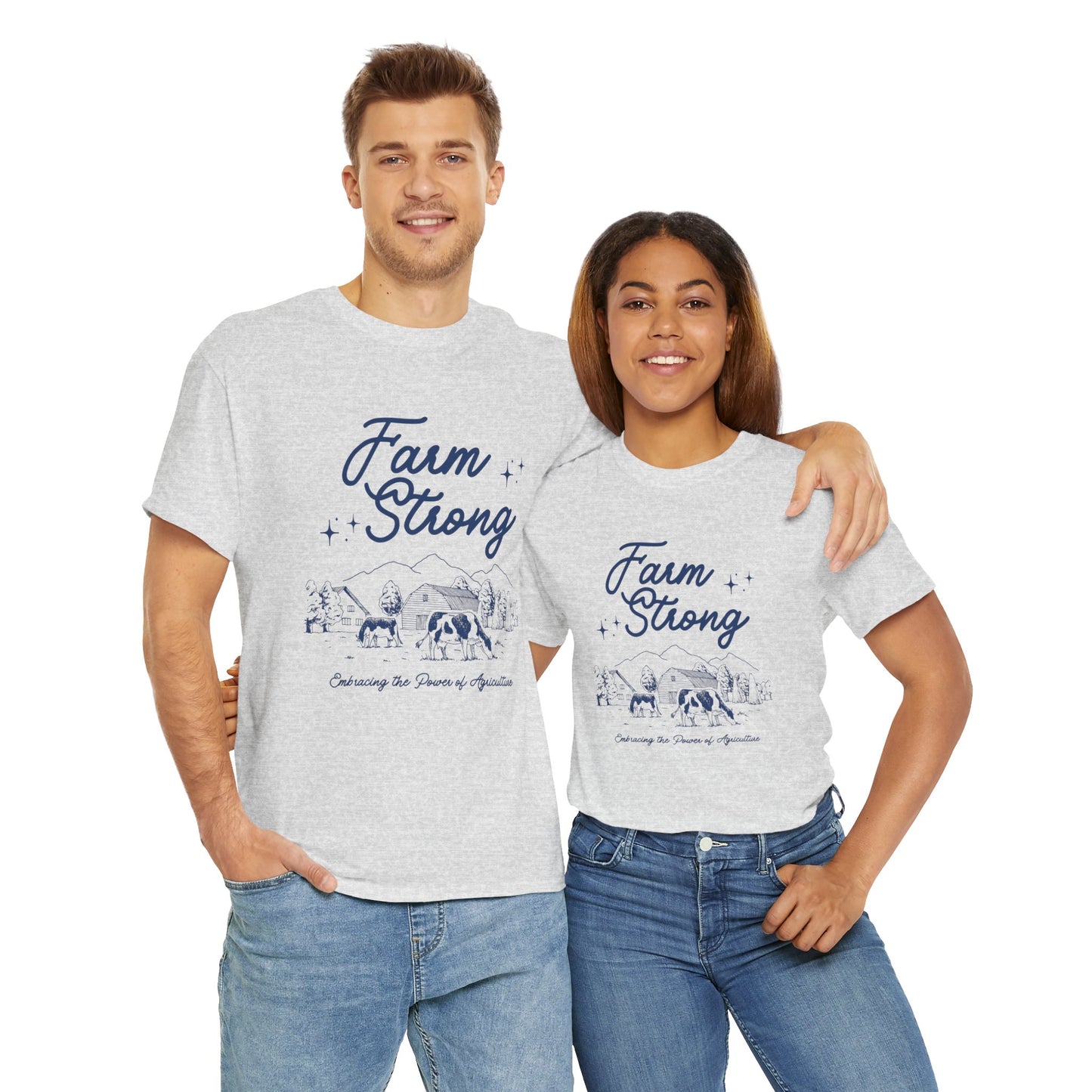 Farm Strong Unisex Cotton Tee - Embracing the Power of Agriculture, Motivational Shirt, Inspirational Tee