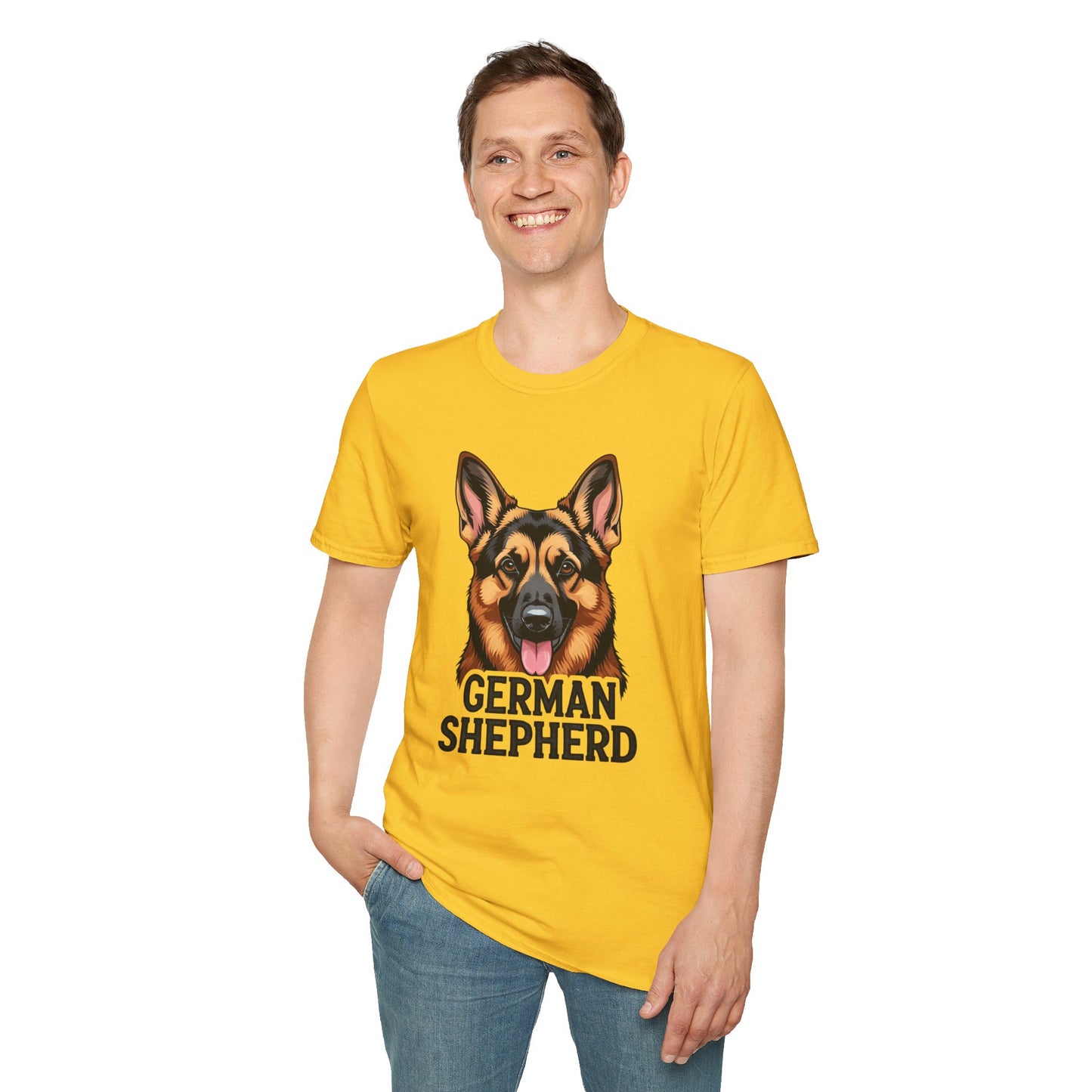 German Shepherd Unisex T-Shirt, Dog Lover Gift, Pet Parent Apparel, Cute Animal Shirt, Birthday Gift Idea, Casual Wear