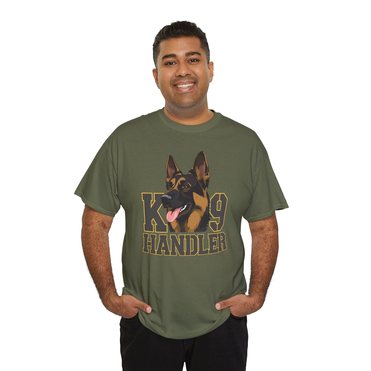 German Shepherd K9 Handler Tee, Perfect for Dog Lovers, Gift for Pet Owners, Unisex Cotton T-Shirt