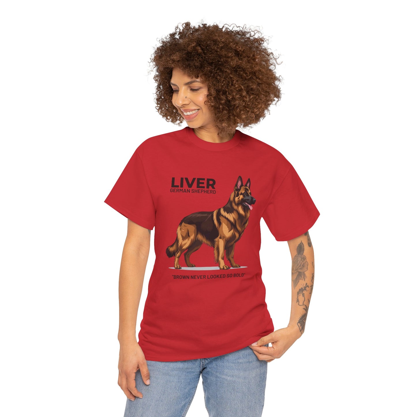 Liver German Shepherd Lover Tee - Brown Never Looked So Bold | Dog Owner Gift, Pet Parent Shirt, Animal Lover Apparel