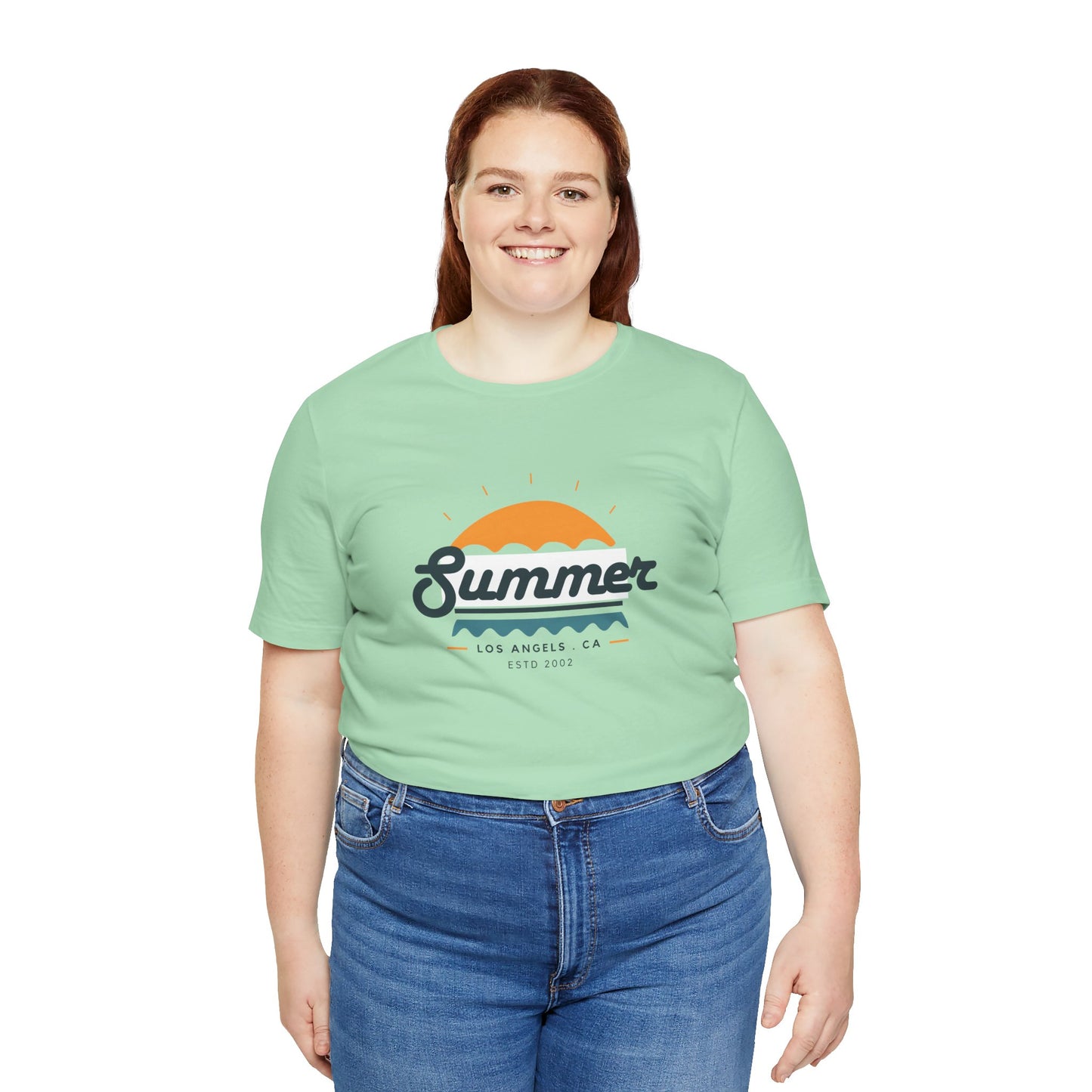 Summer Vibes Unisex Jersey Short Sleeve Tee, Beach Shirt, Casual Summer Wear, Gift for Friends, Coastal Adventure Top, LA Style Tee