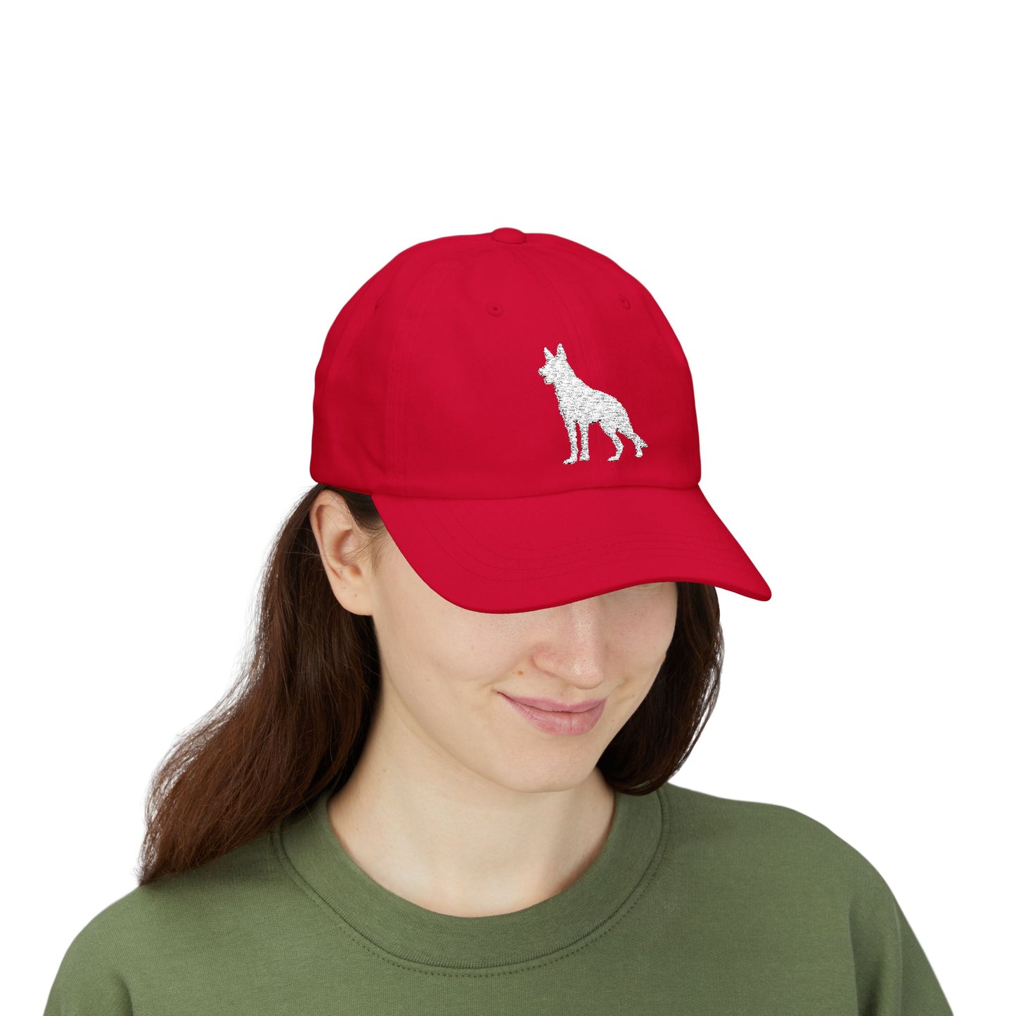 Classic German Shepherd Embroidered Dad Cap, Dog Silhouette, Casual Unisex Hat, Perfect Gift for Dog Lovers