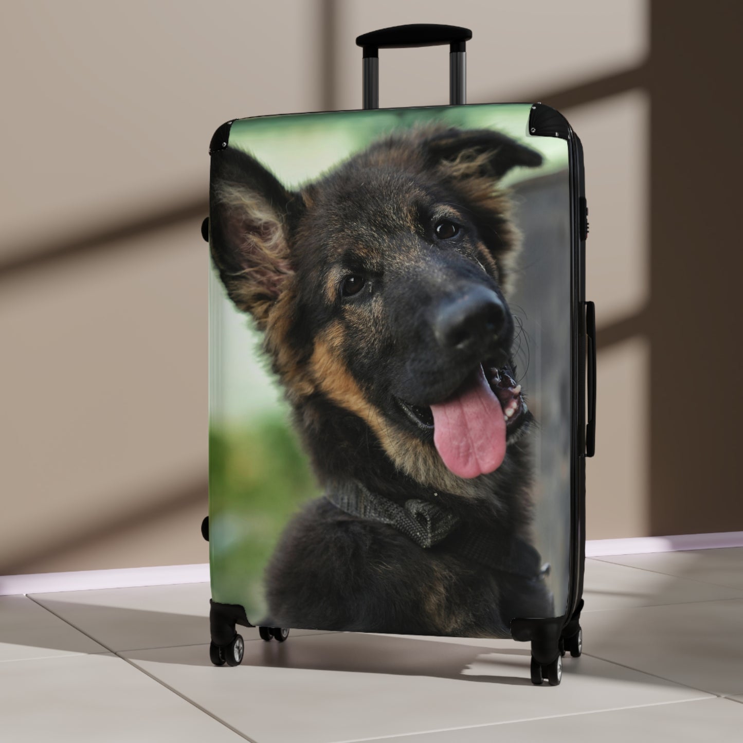 Personalized Dog Photo Suitcase - Cute German Shepherd Puppy