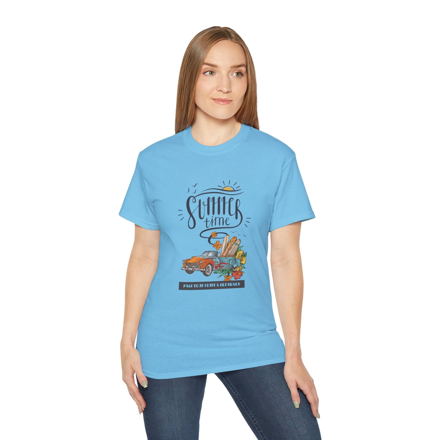 Summer Times Vintage Graphic Tee, Casual Summer Shirt, Beach Day Outfit, Gift for Travel Lovers, Unisex Cotton T-Shirt