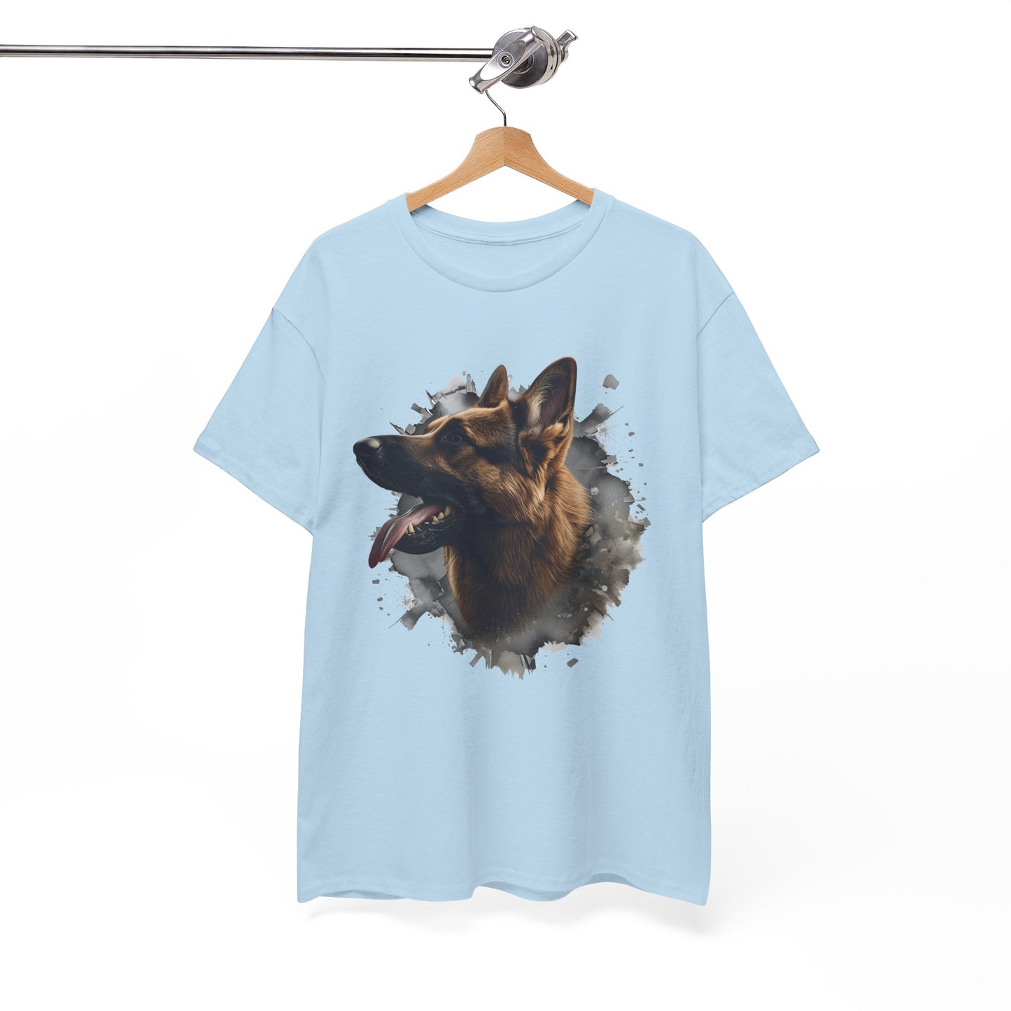 German Shepherd Lover Tee With 3D Design, Unisex Cotton Shirt, Dog T-Shirt, Pet Lovers Gift, Animal Enthusiast Apparel