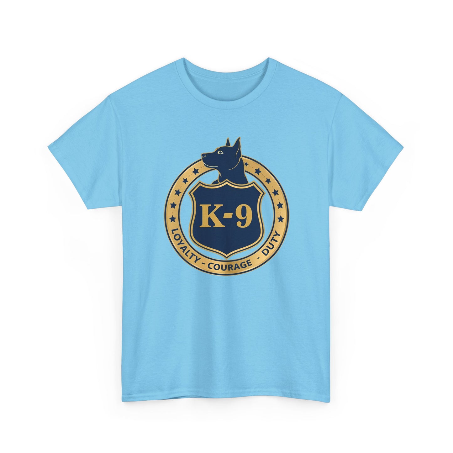 K-9 Police Unisex Heavy Cotton Tee - Loyalty Courage Duty | Dog Lover Gift, Law Enforcement Apparel, Dog Training Shirt