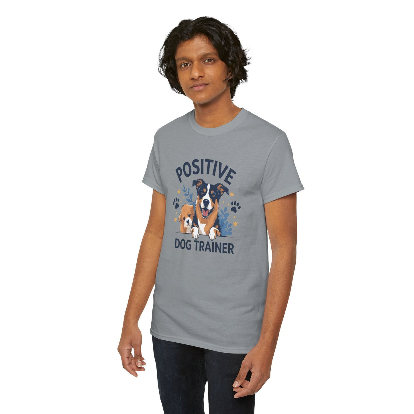 Positive Dog Trainer Tee, Dog Lover Gift, Unisex Cotton T-Shirt, Pet Training Apparel, Animal Care, Casual Dog Shirt