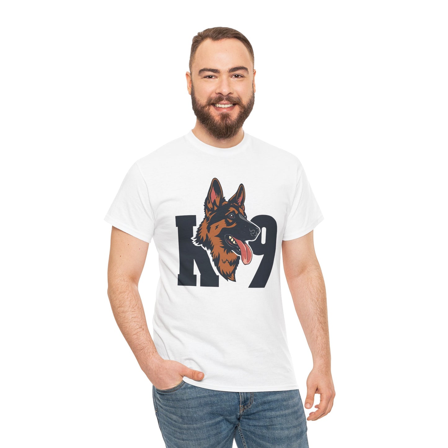 German Shepherd K9 Lover Unisex Heavy Cotton Tee | Dog Owner Gift, Dog Lover Apparel