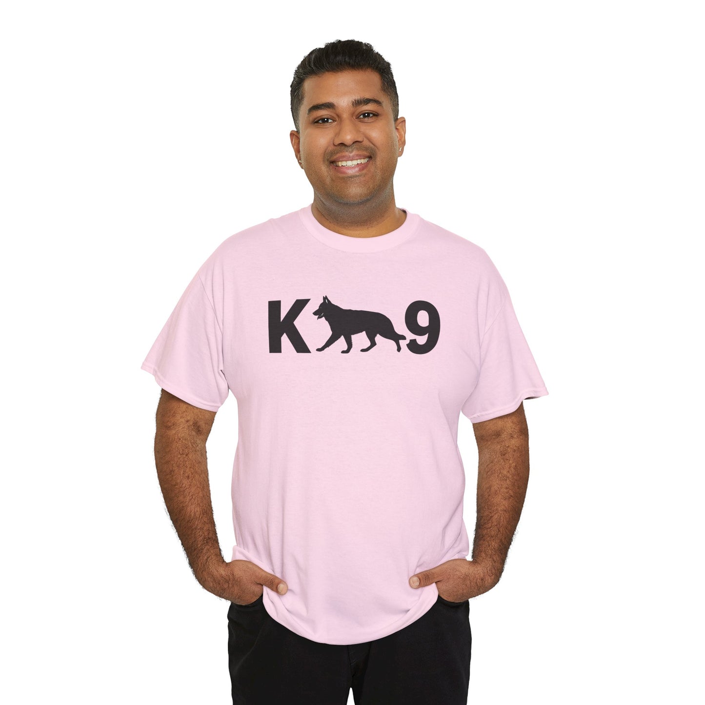 Black German Shepherd K9 Unisex Heavy Cotton Tee - Perfect for Dog Lovers, Pet Owners