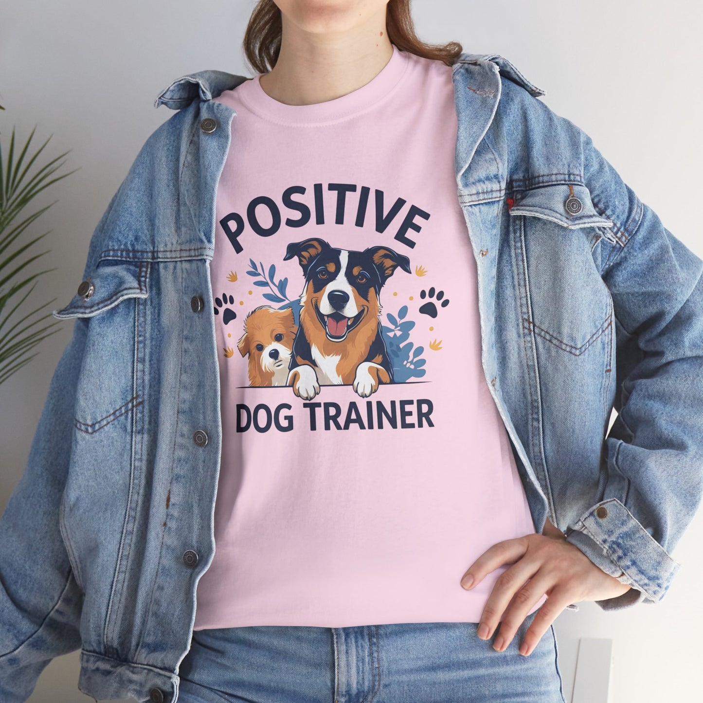Positive Dog Trainer Tee, Dog Lover Gift, Unisex Cotton T-Shirt, Pet Training Apparel, Animal Care, Casual Dog Shirt