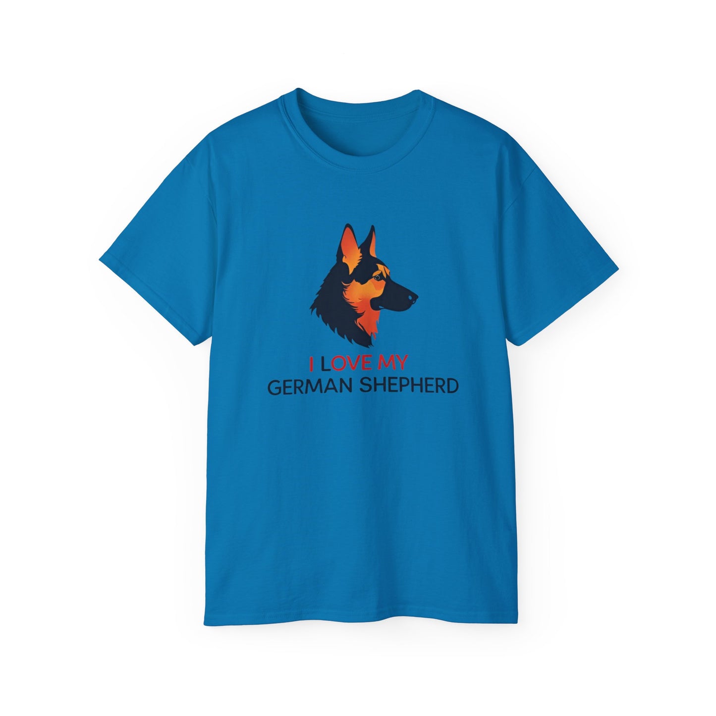 German Shepherd Lovers Unisex Ultra Cotton Tee - "I Love My German Shepherd", Dog Owner Gift, Canine Apparel, Pet Lover T-Shirt