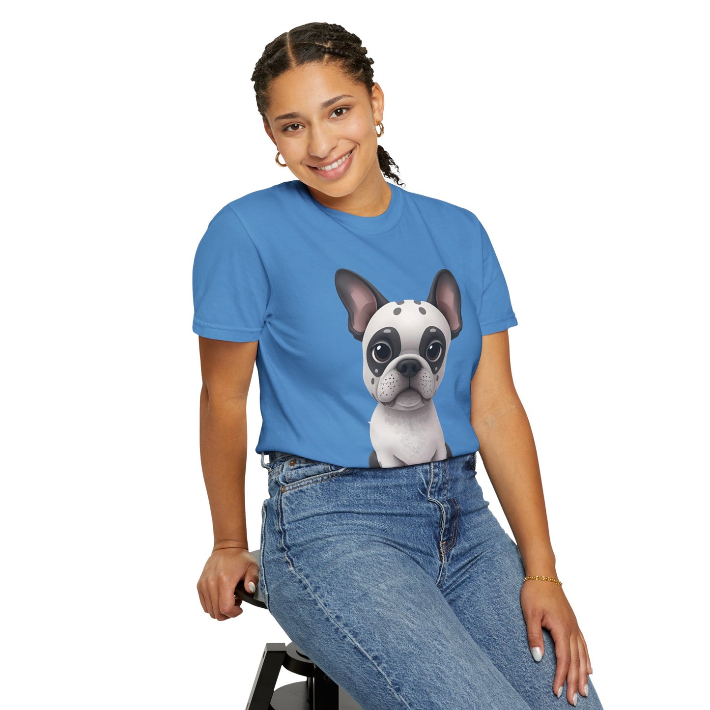 Cute 3D Design French Bulldog Unisex T-shirt, Animal Lover Gift
