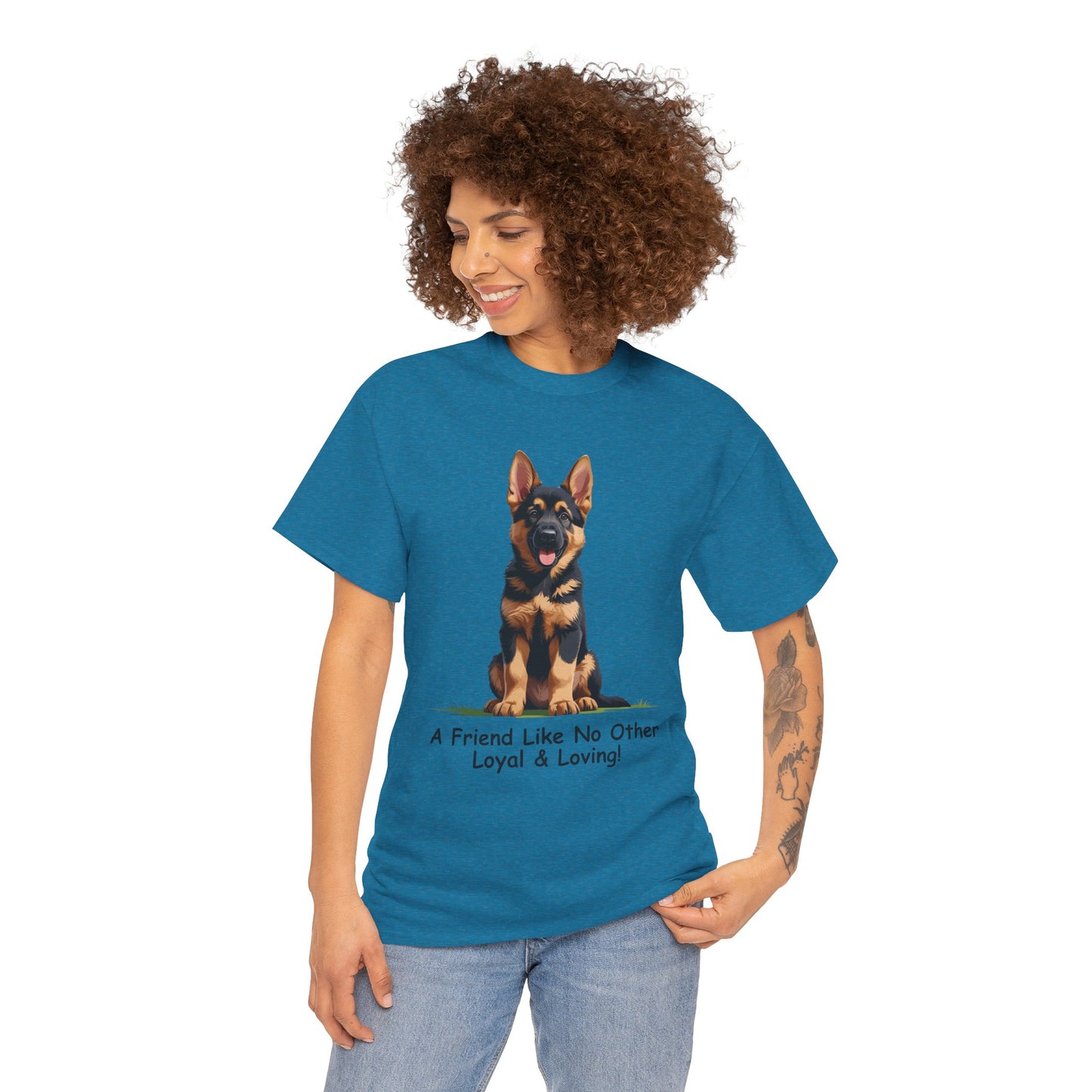 Adorable German Shepherd Puppy Lover Tee: A Friend Like No Other, Dog Owner Gift, Dog Mom Shirt, Gifts for Animal Lovers, Unisex Cotton T-shirt