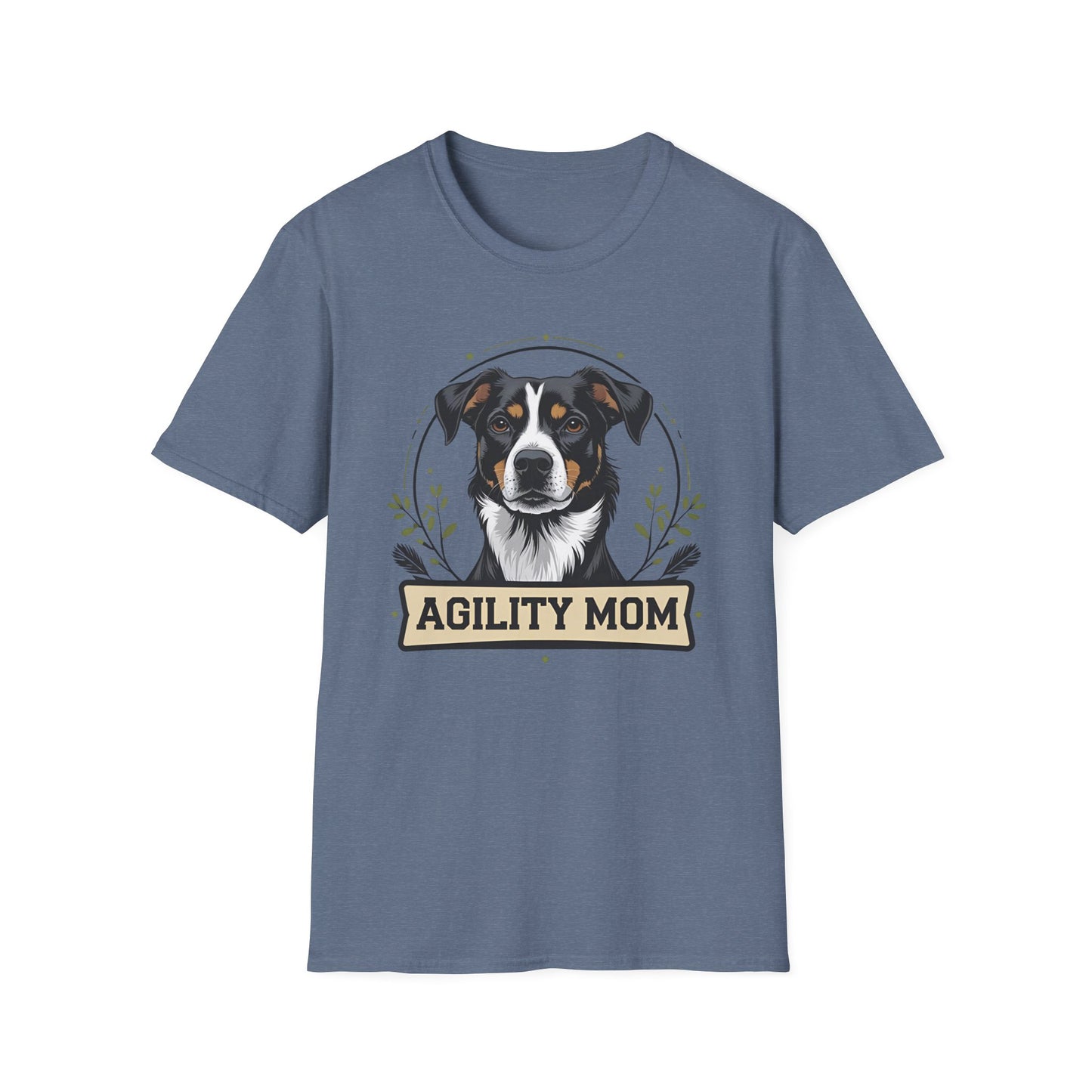 Agility Mom Unisex Softstyle T-Shirt | Perfect Gift for Dog Lovers, Pet Moms, Agility Enthusiasts, Women’s Dog Apparel, Casual Wear