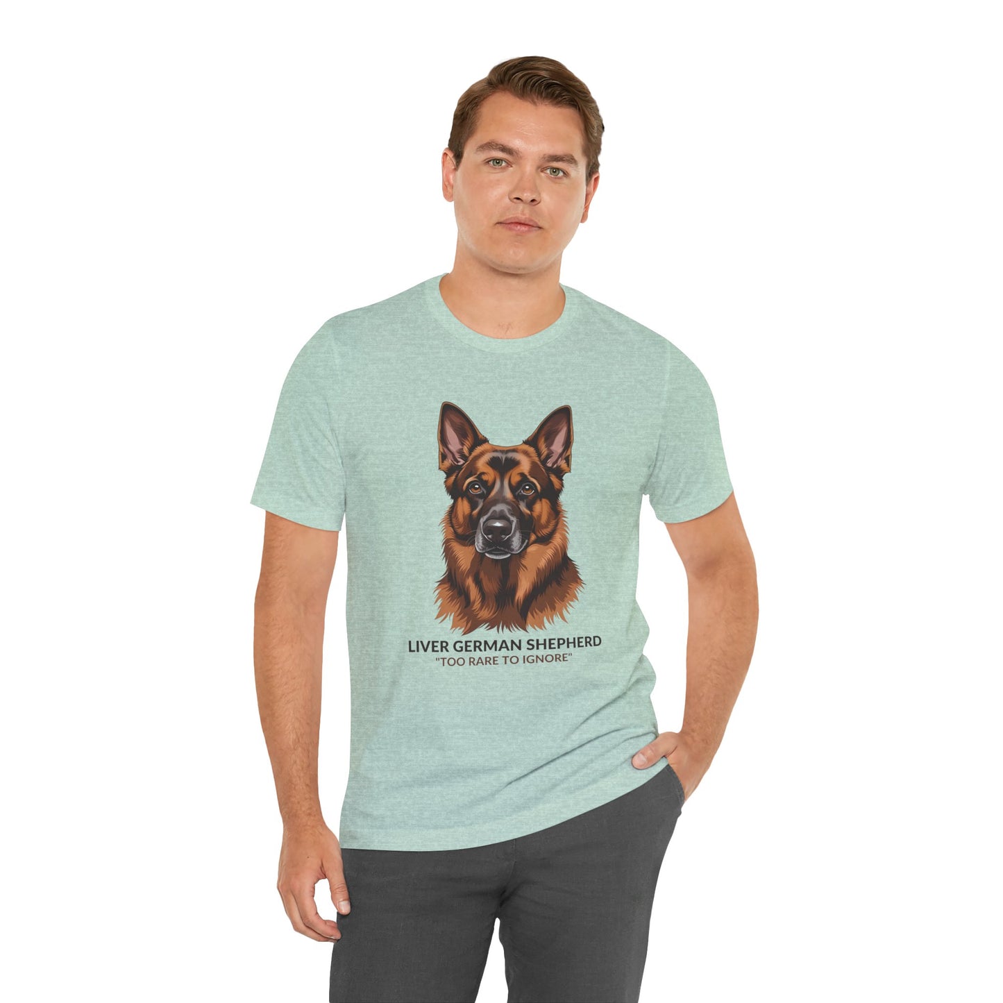 Liver German Shepherd Dog Lover Tee - To Rare To Ignore | Perfect Gift for Pet Owners, Animal Lover Merchandise, Casual Wear, Unique Dog Shirt