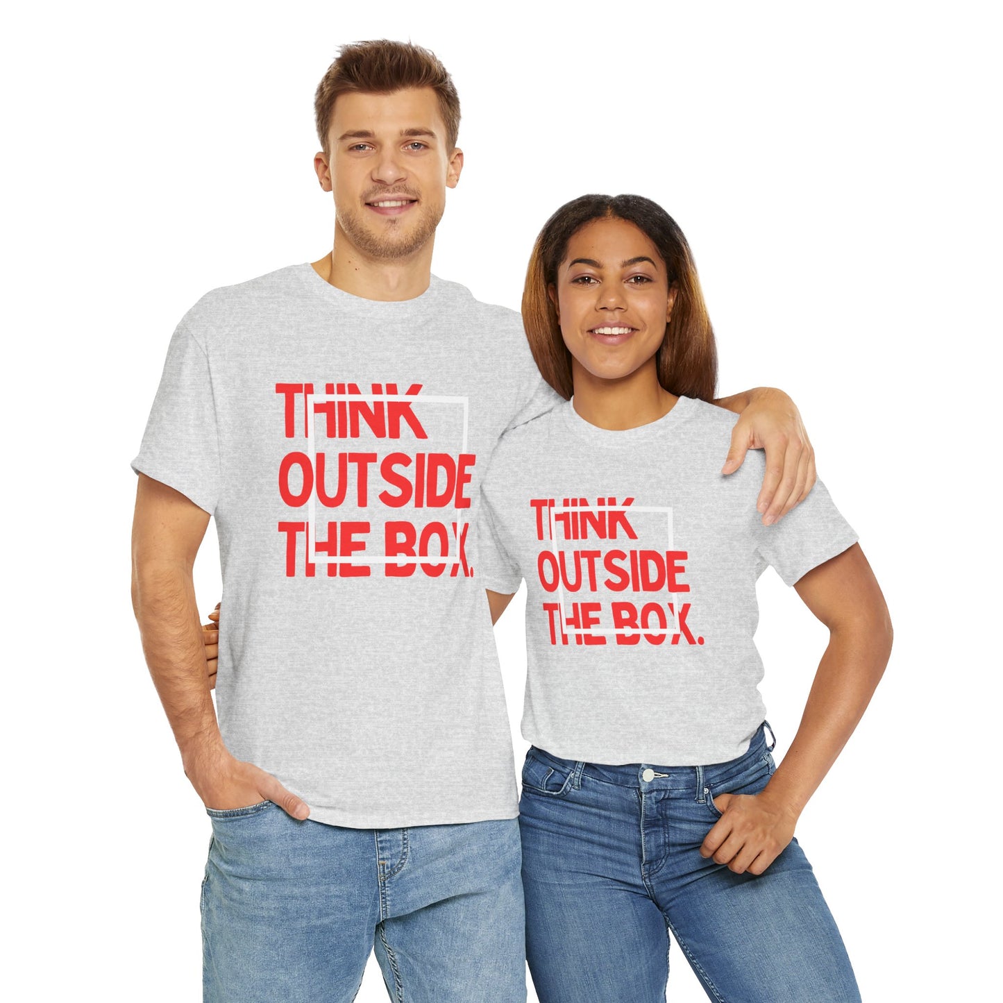 Creative Thinking Unisex Cotton Tee - Thin Out of Box, Inspirational Shirt, Motivational Gifts, Trendy Top for All Occasions, Perfect for Dreamers