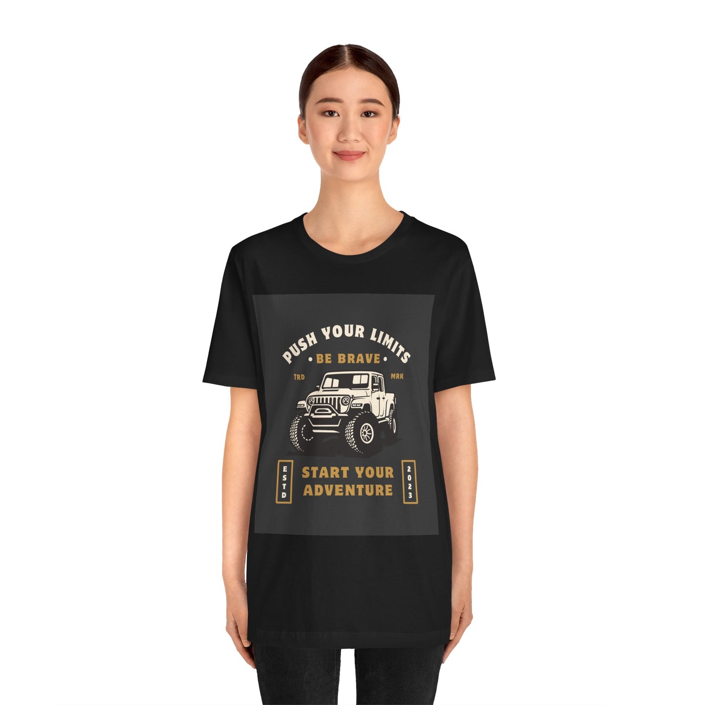 Push Your Limits Adventure-Inspiring Unisex Jersey Tee, Outdoor Shirt, Motivational T-Shirt, Gift for Adventurers, Hiking Apparel, Travel Tee