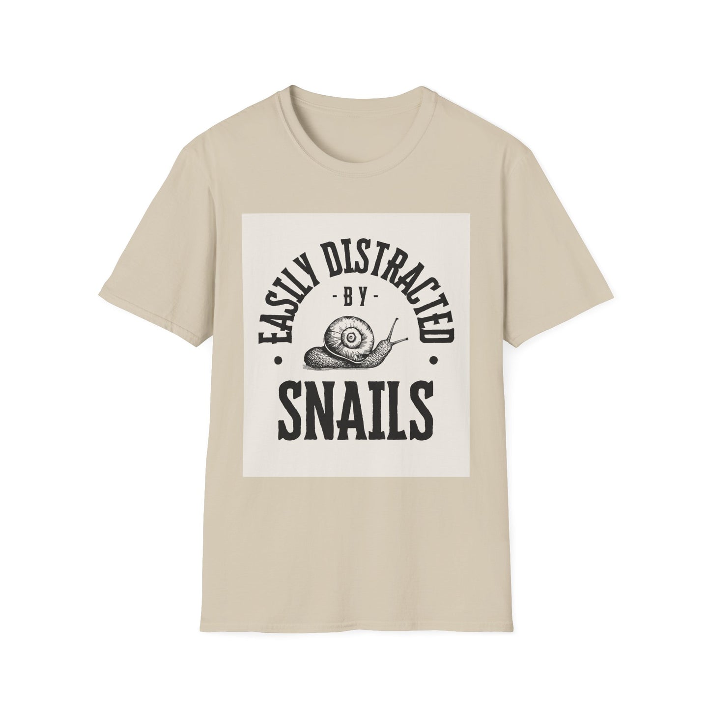 Easily Distracted by Snails Vintage T-Shirt, Funny Snail Tee, Gift for Nature Lovers, Humorous Graphic Shirt, Cute Casual Wear