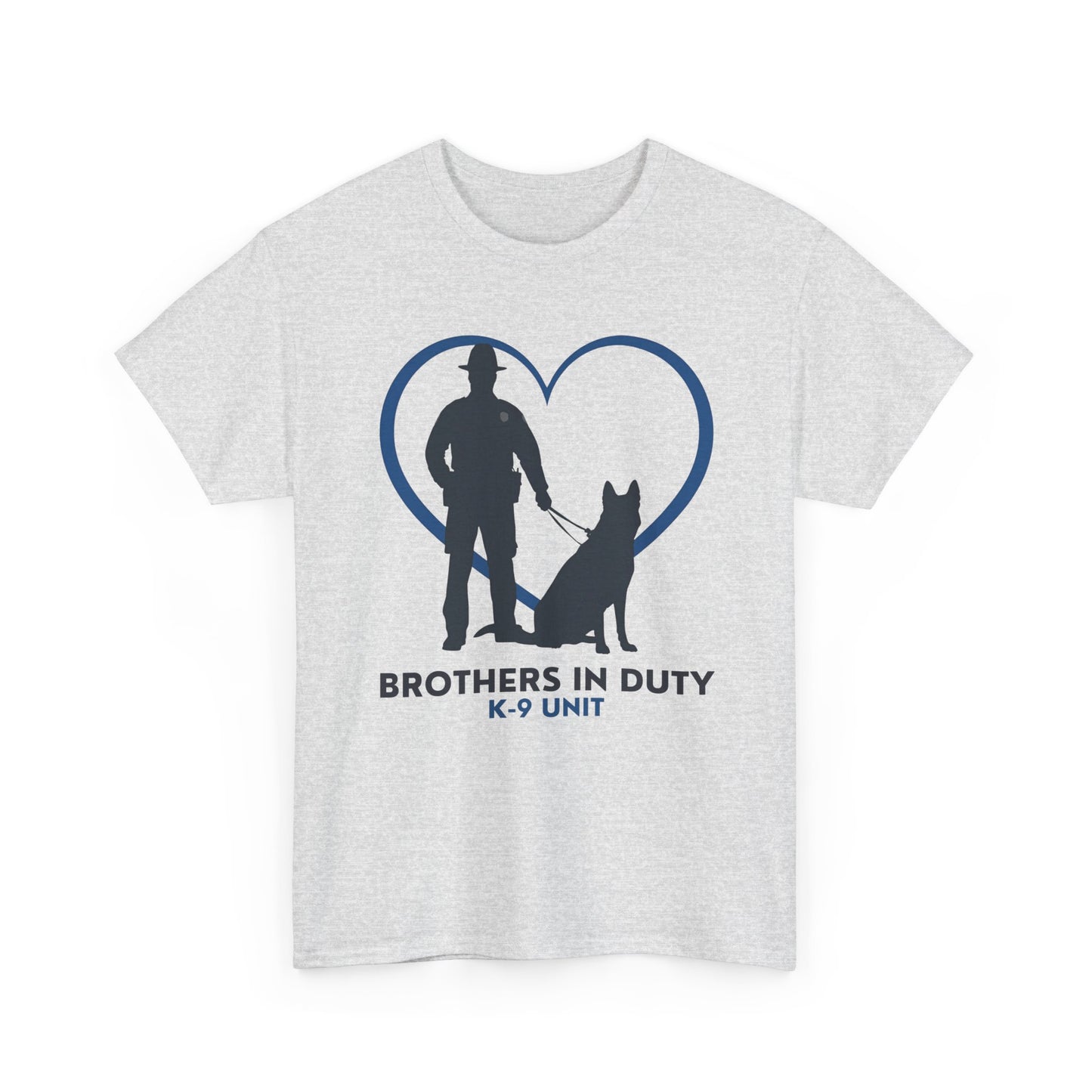 Heartfelt K-9 Unit Tee - Brothers In Duty | Police Officer Gift, Dog Lover Shirt, Law Enforcement Apparel