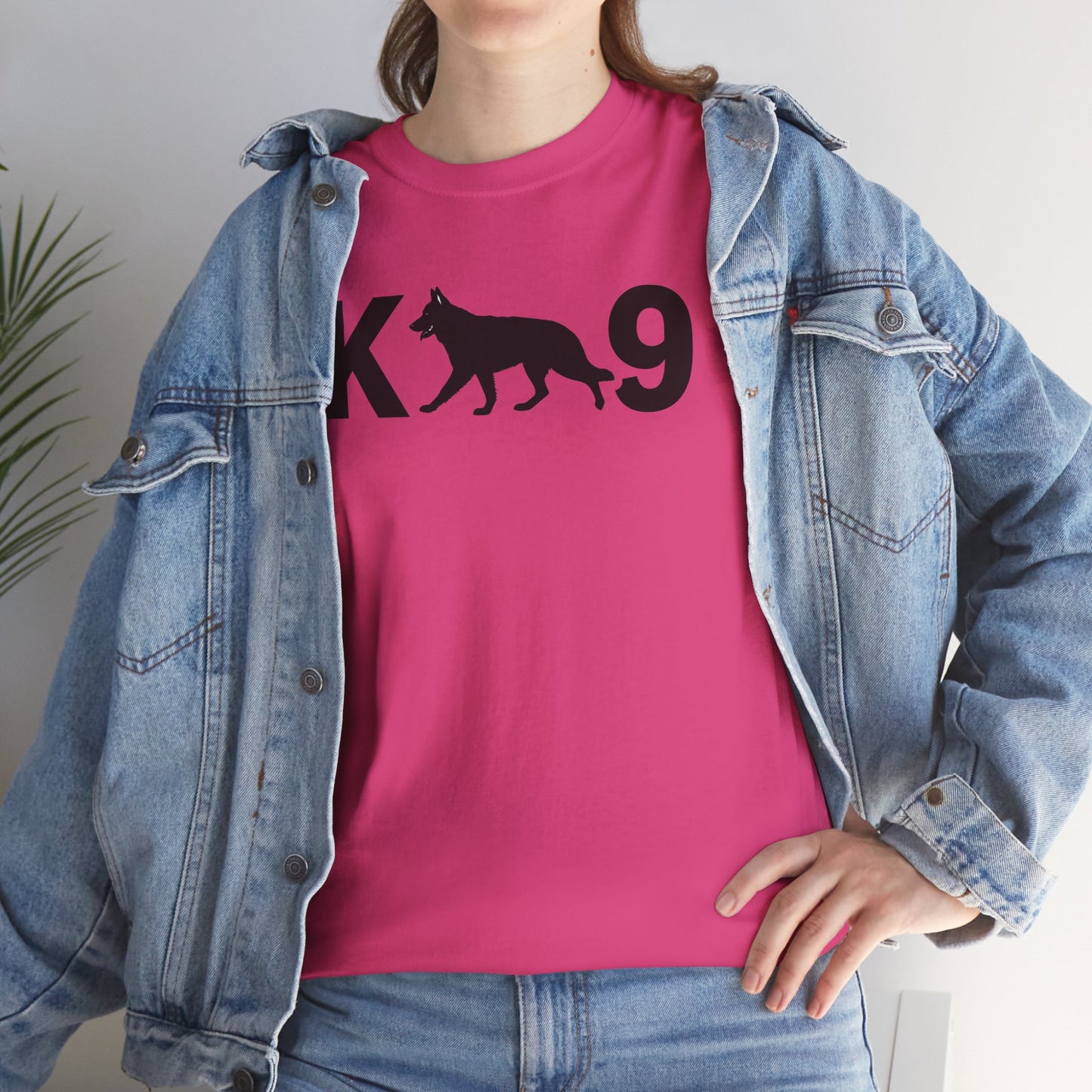 Black German Shepherd K9 Unisex Heavy Cotton Tee - Perfect for Dog Lovers, Pet Owners