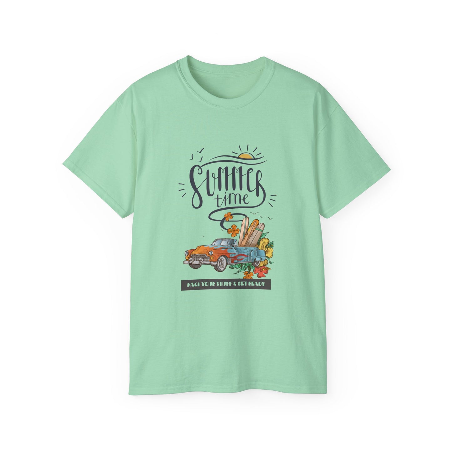 Summer Times Vintage Graphic Tee, Casual Summer Shirt, Beach Day Outfit, Gift for Travel Lovers, Unisex Cotton T-Shirt