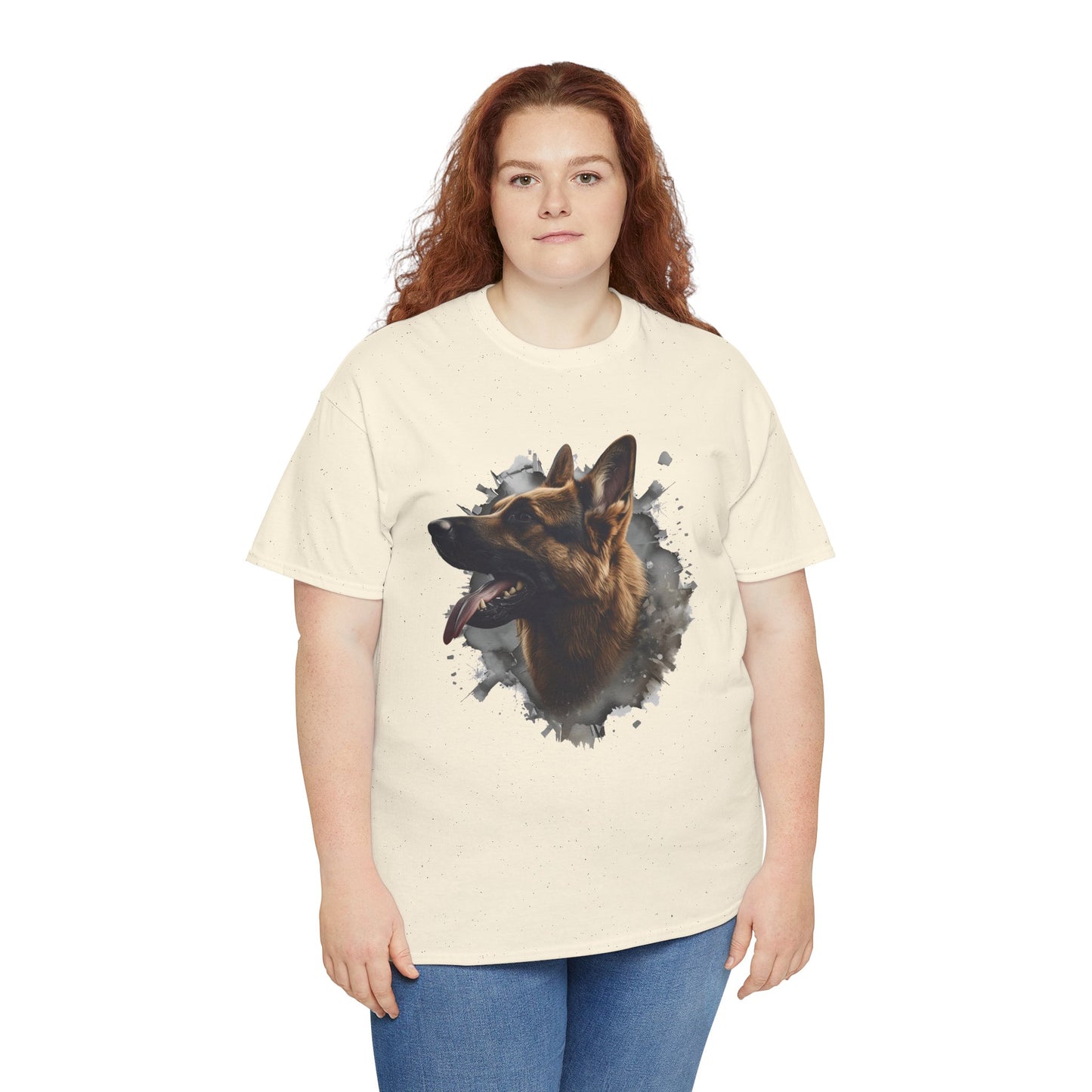 German Shepherd Lover Tee With 3D Design, Unisex Cotton Shirt, Dog T-Shirt, Pet Lovers Gift, Animal Enthusiast Apparel