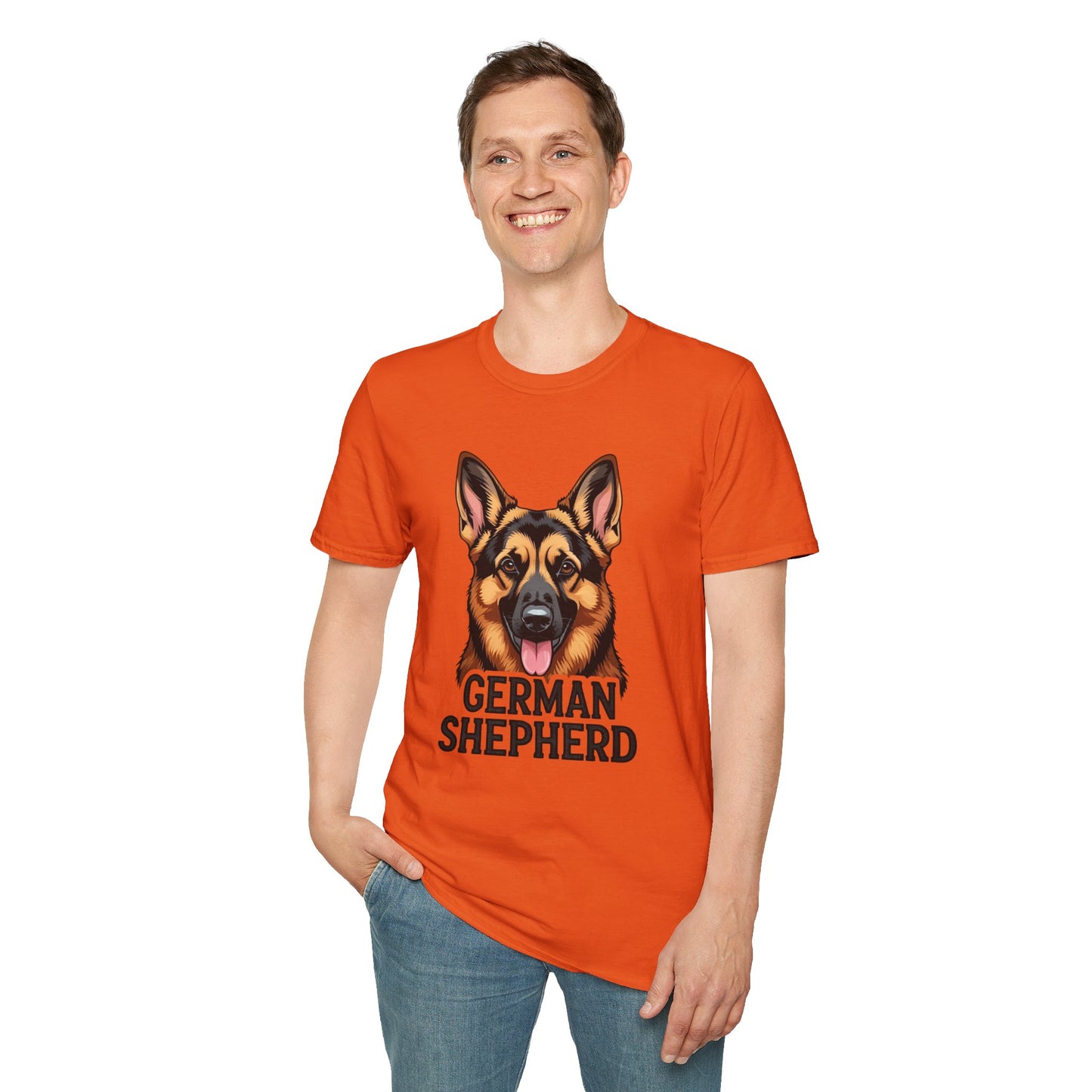 German Shepherd Unisex T-Shirt, Dog Lover Gift, Pet Parent Apparel, Cute Animal Shirt, Birthday Gift Idea, Casual Wear