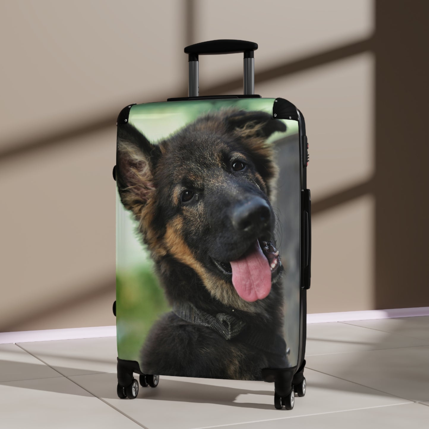 Personalized Dog Photo Suitcase - Cute German Shepherd Puppy