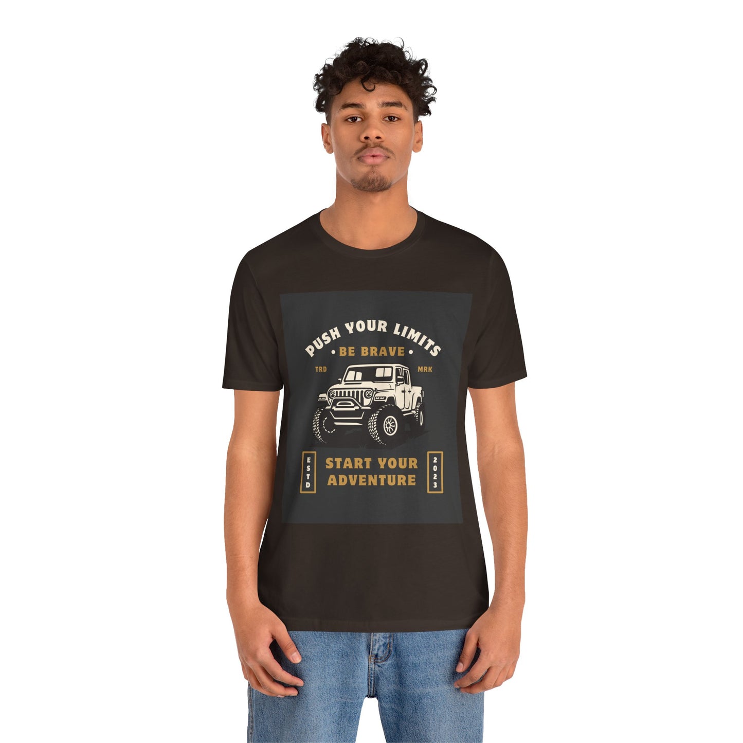Push Your Limits Adventure-Inspiring Unisex Jersey Tee, Outdoor Shirt, Motivational T-Shirt, Gift for Adventurers, Hiking Apparel, Travel Tee