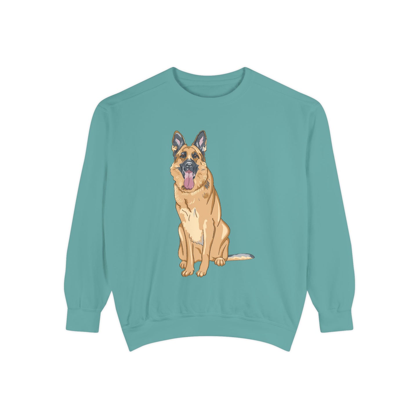 Unisex Dog Lover Sweatshirt With a Graphic of a German Shepherd Sloppily Standing